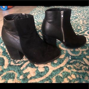 Black bootie 2 inch heeled boot